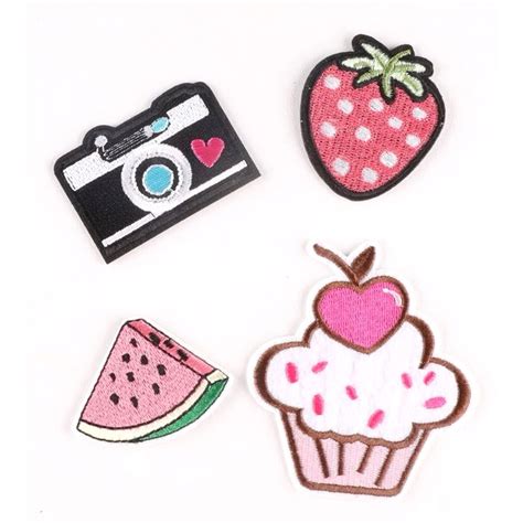 4 Pieces Food and Camera Iron on Patches | Shop Today. Get it Tomorrow ...