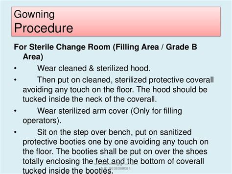 Gowning procedure for Pharma Manufacturing Area