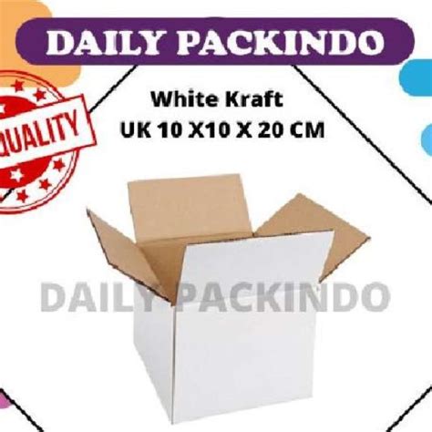 Jual Kardus Packing Box Packaging Dus Sedang Ukuran X X Cm Putih