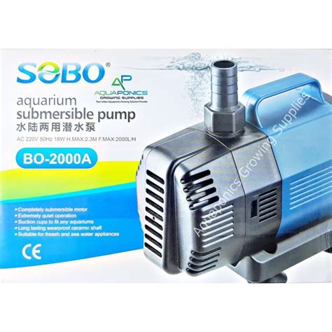 Sobo Amphibious Aquarium Watt Eco Water Pump Bo A W Lazada