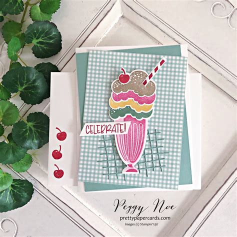 Four Scoop Share A Milkshake Card Pretty Paper Cards