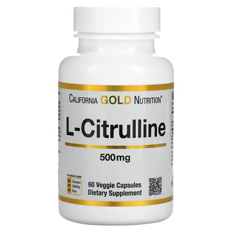 California Gold Nutrition L Citrulline Kyowa Hakko 500 Mg 60 Veggie