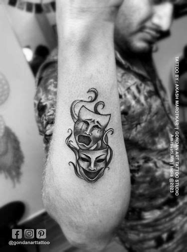 Theater Mask Tattoo | Mask tattoo, Theater mask tattoo, Tattoos