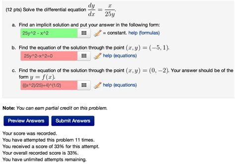 Solved Solve The Differential Equation Dy Dx X Y And Find