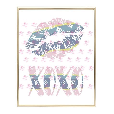 Louis Vuitton Lips Fashion Wall Art Print