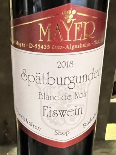 Mayer Sp Tburgunder Blanc De Noir Eiswein Vivino Us