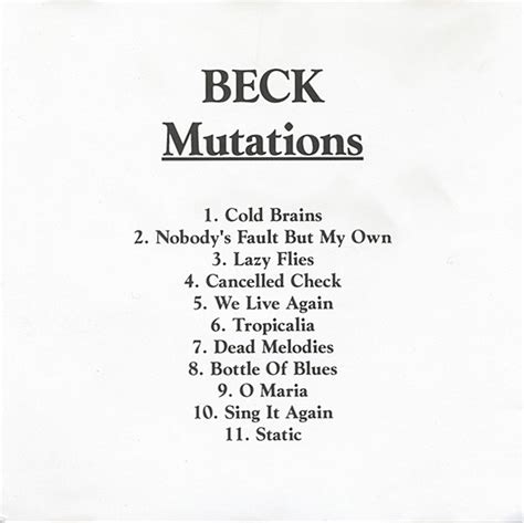 Beck - Mutations (1998, CD) | Discogs