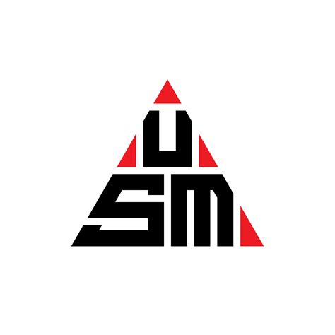 USM triangle letter logo design with triangle shape. USM triangle logo ...