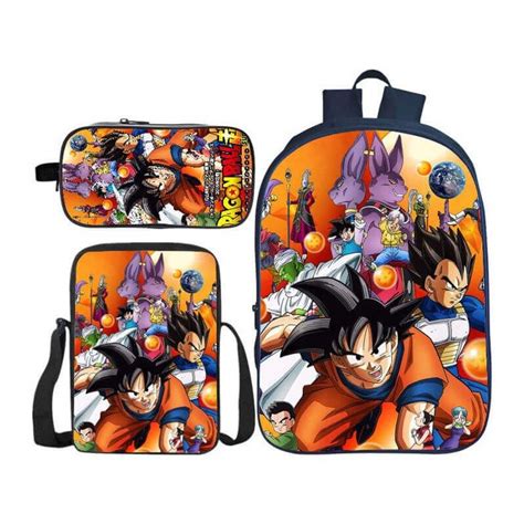 Pack Imprim Cartable Sac Dos Dragon Ball Sacoche Trousse