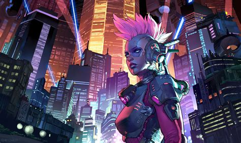 Cyberpunk Pink Hair Girl 4k Wallpaperhd Artist Wallpapers4k Wallpapersimagesbackgrounds