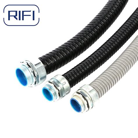 Steel Galvanized Flexible Conduits Pvc Covered And Connection By Fittings