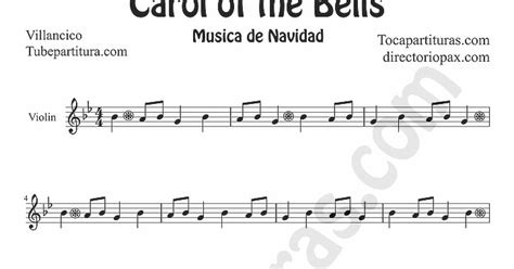 Tubescore Carol Of The Bells Sheet Music For Violin Traditional