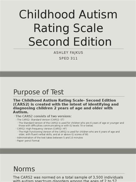 childhood autism rating scale- second edition pp | Validity (Statistics) | Autism