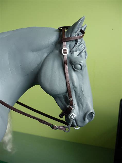 2 Ear Bridle With 3d Printed Curb Bit One Sixth Saddles Small Scale