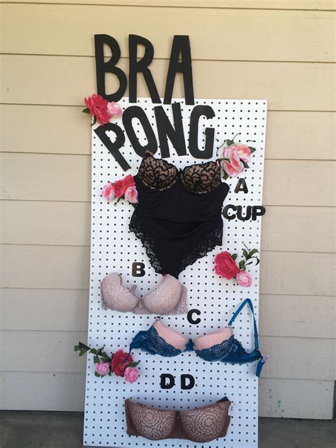 Bra Pong For My Dear Friends Bridal Shower I Used Different Bra Sizes