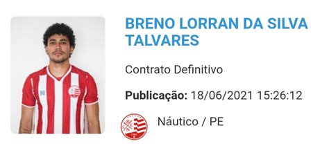 No Bid Lateral Breno Lorran Pode Estrear Pelo N Utico Contra O