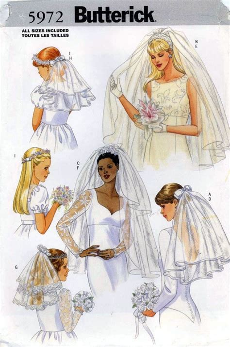 Uncut Butterick Bridal Veil Pattern