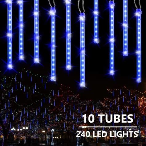 Guirlande Lumineuse Noël Exterieure 30Cm 10 Tube 240 Led Météores Pluie