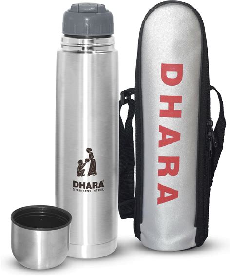 Milton Glassy 1000 Thermosteel 24 Hours Hot And Cold Water Bottle With Drinking Cup Lid 1 Litre
