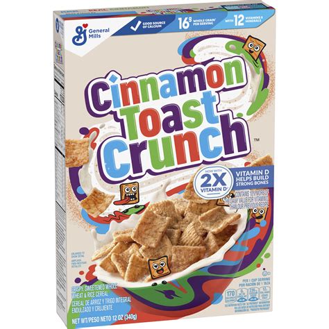 Cinnamon Toast Crunch Breakfast Cereal, Crispy Cinnamon Cereal, 12 oz ...