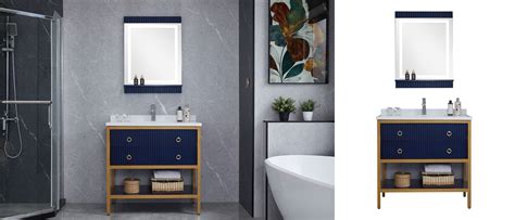 Navy Blue Bathroom Cabinets Floor Vanity - Buy Bathroom Vanity ...