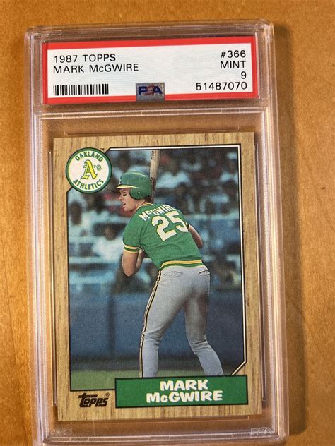 Topps Mark Mcgwire Rookie Card Rc Psa Mint Oakland