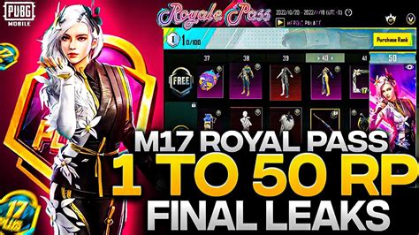 M17 Royal Pass 1 To 50 Rp Rewards Final Leaks 2 Mythic Outfits