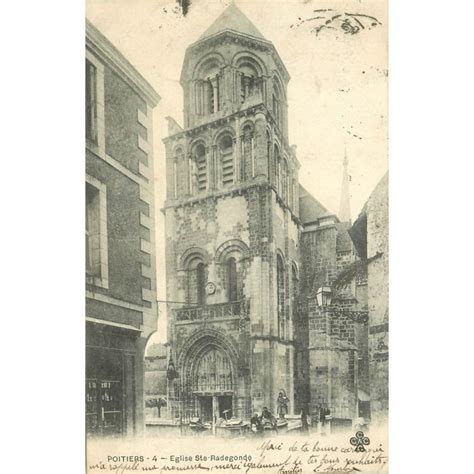 2 x Cpa 86 POITIERS Eglise Sainte Radegonde 1902 et Château Eglise de