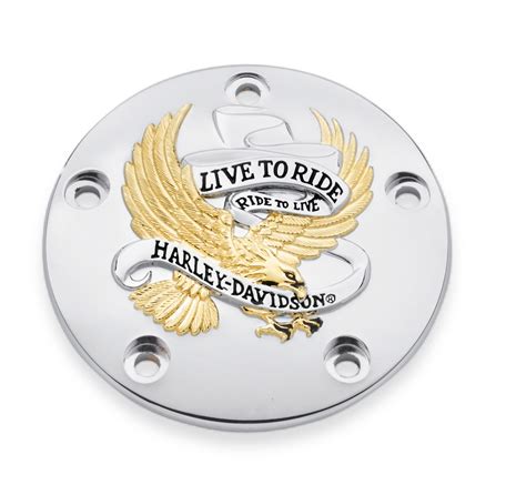 A Timer Cover Live To Ride Gold For H D Twin Cam