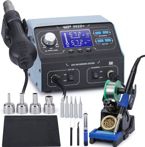 Aoyue A In Digital Hot Air Rework And Soldering Station Black Amazon