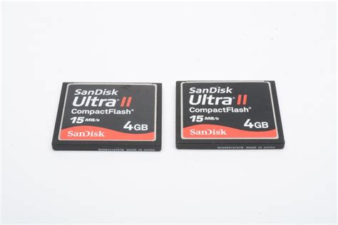 2X SanDisk Ultra II 4GB 15MB S CF Compact Flash Camera Memory Cards EBay