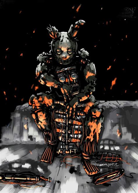 Fnaf 3 Fazbears Burn Springtrap And An Endoskeleton Fnaf Fnaf