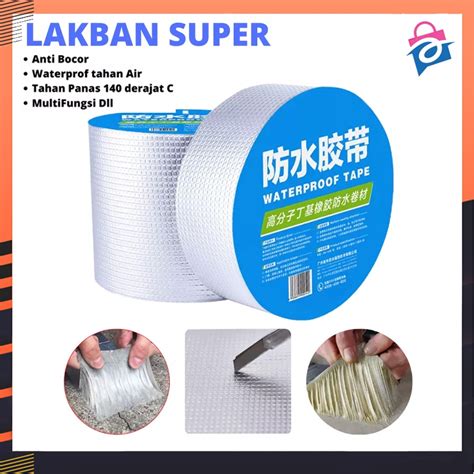 Jual LAKBAN ANTI BOCOR LEM ANTI AIR ALUMUNIUM FOIL WATERPROOF TAPE 5CM