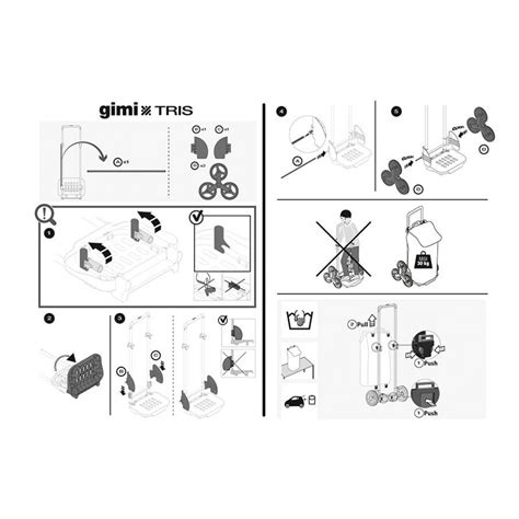 GIMI TRIS Καρότσι Λαϊκής 52lt 41x35x93cm Μεταλλικό 30kg