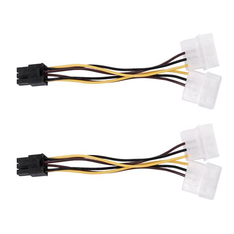 X A Dual Pin Molex Ide To Pin Pci E Graphic Card Power Connector