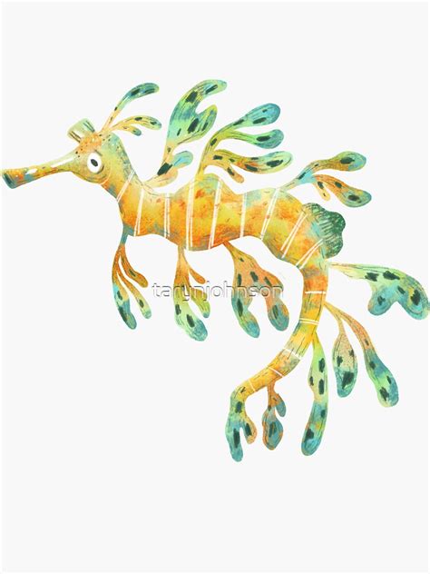 Leafy Seadragon Sticker For Sale By Tarynjohnson Redbubble