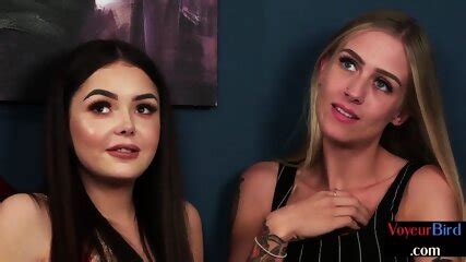 CFNM Voyeur Babes In Lingerie Tease Guy Who Jerks On Them