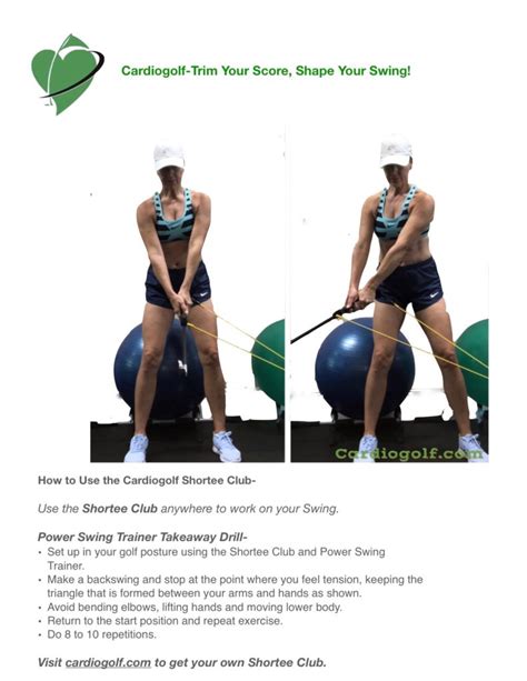 50 Cardiogolf Drills And Exercises With The Shortee Club Takeaway Drill