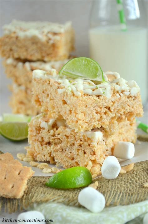 Key Lime Pie Rice Krispie Treats Kitchen Concoctions