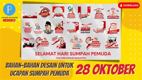 Bahan Mentahan Desain Keperluan Pamflet Atau Twibbon Hari Sumpah Pemuda