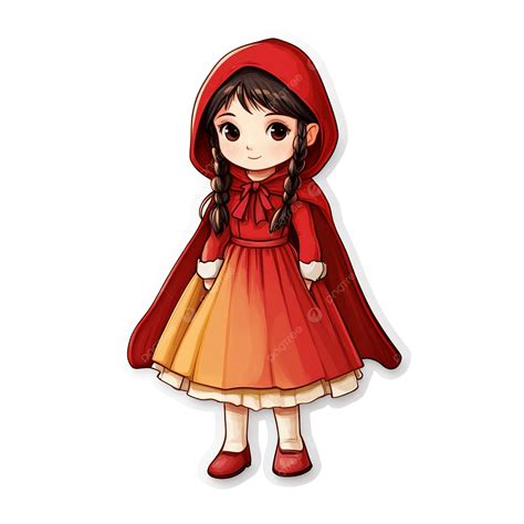 Carino Cartone Animato Cappuccetto Rosso Cappuccetto Rosso Rosso