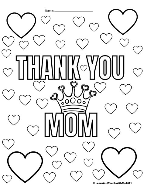 Parents And Teachers Appreciation Thank You Coloring Pages Made By