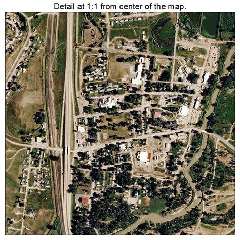 Aerial Photography Map Of Crow Agency Mt Montana