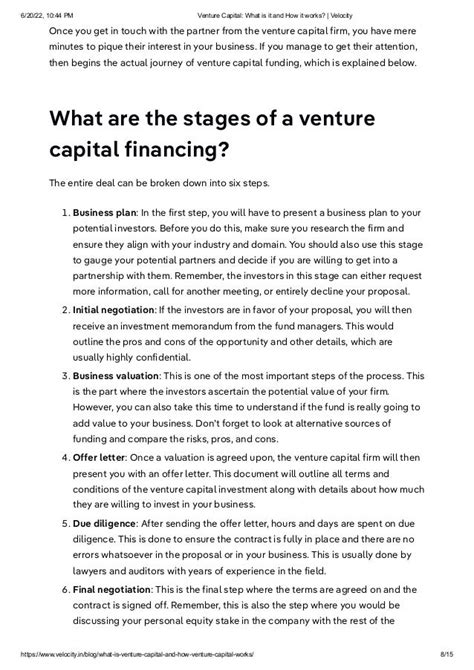 Venture Capital What Is It And How It Works PDF