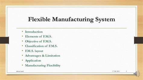 Flexible Manufacturing System