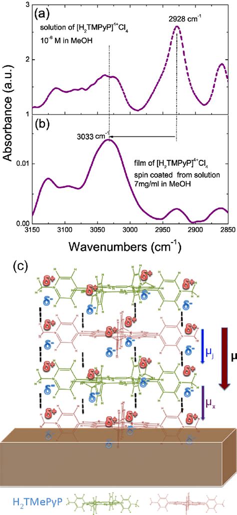 Ftir Absorption Spectra Of A Single Molecules And B Films Of H