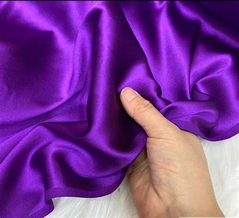 Reine Farbe Seide Lila Stoff Stretch Seide Satin Breite 19 M M Etsy