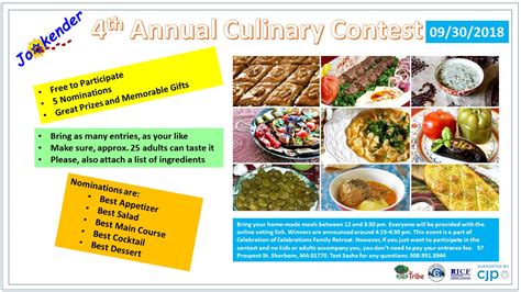 4th Annual Culinary Contest