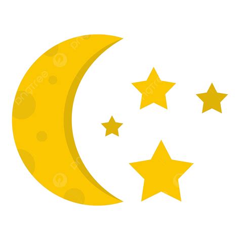 Night Sky Clipart Transparent Background, Night Sky With Stars And Moon Icon Isolated, Moon ...