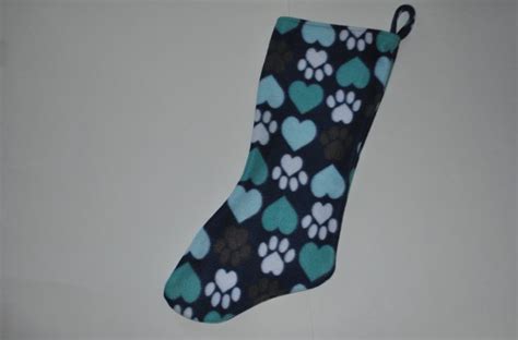 Christmas Stocking Dog Paw Print Stocking Puppy Paw Print - Etsy